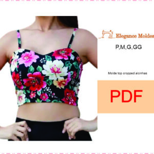 MOLDE Top cropped alcas PDF tamanho real