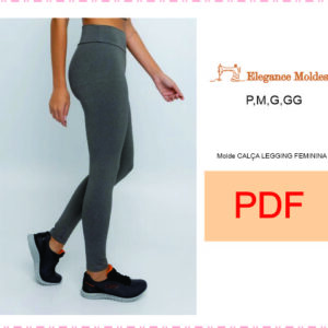 MOLDE CALÇA LEGGING FEMININA PDF tamanho real