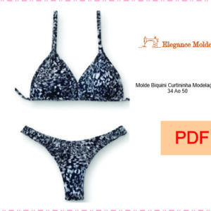 Moldes Biquini Cortininha Modelagem 34 ao 50 PDF TAMANHO REAL