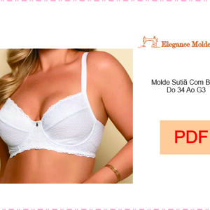 Molde Sutiã Com Bojo Do 34 Ao G3 PDF TAMANHO REAL