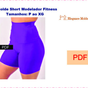 Molde Short Bermuda Fitness Modelador PP,P,M,G,GG