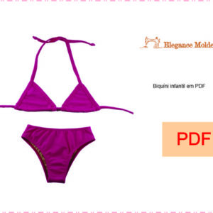 Molde Biquíni infantil em PDF 2 a 16 ANOS