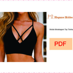 Molde Modelagem Top Tirinhas  PP,P,M,G,GG,EXG PDF TAMANHO REAL