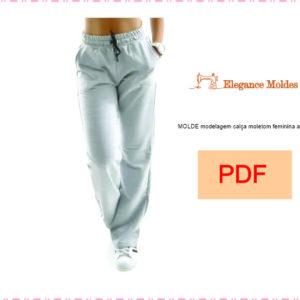MOLDE  modelagem calça moletom feminina adulto