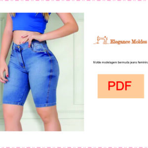 Molde modelagem bermuda jeans feminina 38,40,42,44