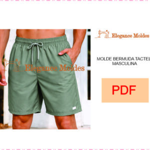Molde short praia tactel masculino PP,P,M,G,GG