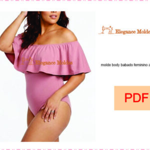 molde body babado feminino adulto PP ao GG
