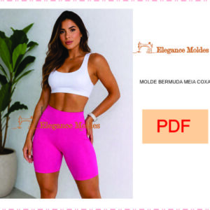 molde bermuda meia coxa TAMANHO REAL PP,P,M,G,GG,XG,XXG