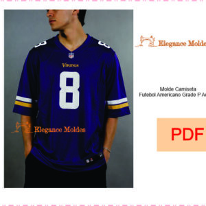 Molde Camiseta Futebol Americano Grade P Ao G6