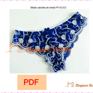 Molde calcinha de renda PP AO EG