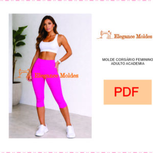 MOLDE CORSÁRIO FEMININO ADULTO ACADEMIA  PP,P,M,G,GG,XG,XXG